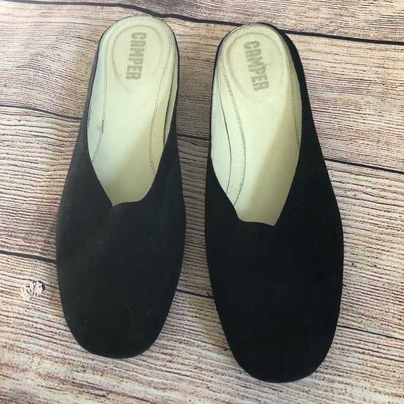 Camper Shoes - Camper Serena Loafer Mule Black Suede size 37